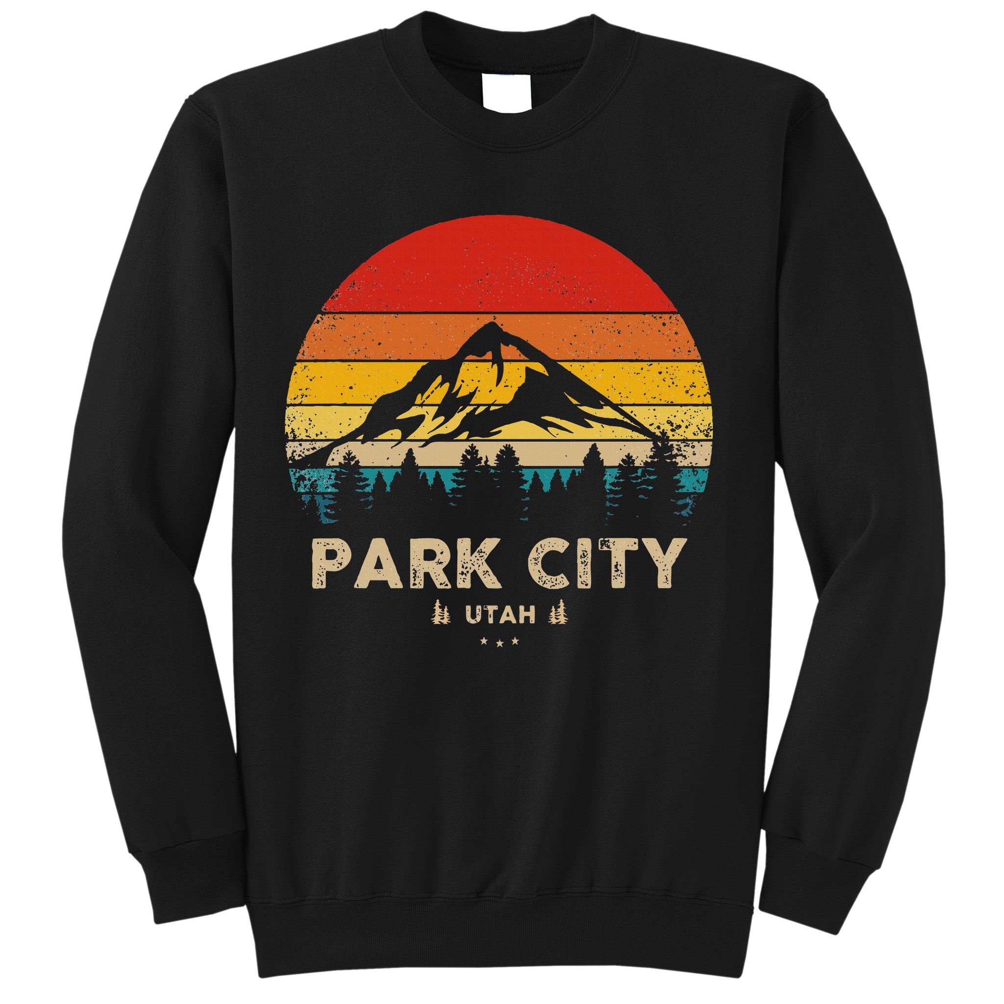 Park City Utah Ski Winter Sports Vintage Souvenir Skier Sweatshirt