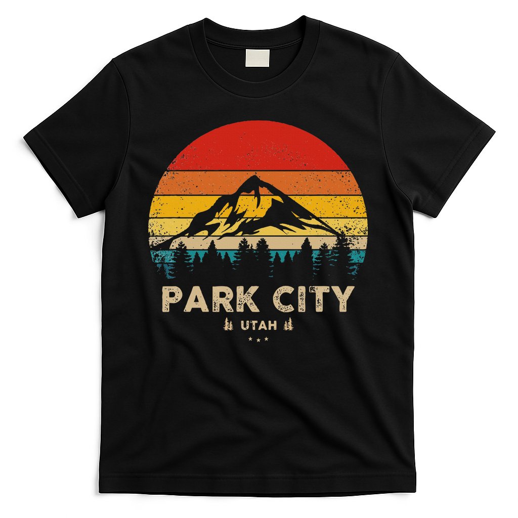 Park City Utah Ski Winter Sports Vintage Souvenir Skier T-Shirt