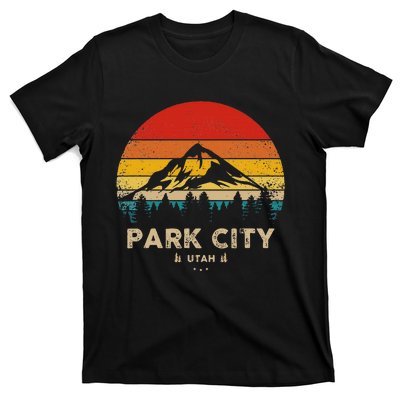 Park City Utah Ski Winter Sports Vintage Souvenir Skier T-Shirt