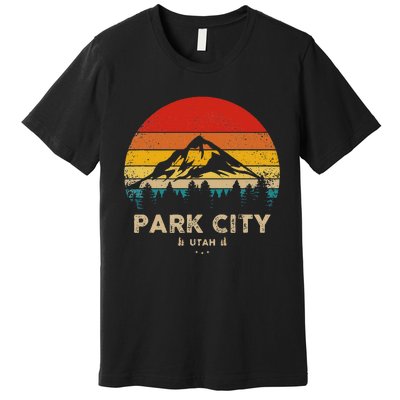 Park City Utah Ski Winter Sports Vintage Souvenir Skier Premium T-Shirt