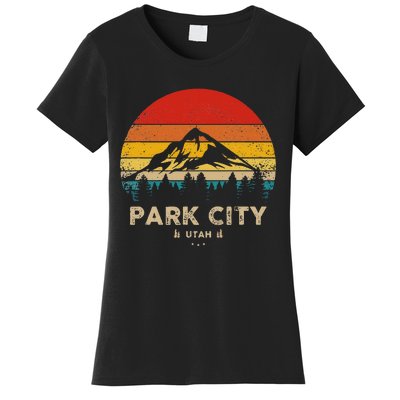 Park City Utah Ski Winter Sports Vintage Souvenir Skier Women's T-Shirt