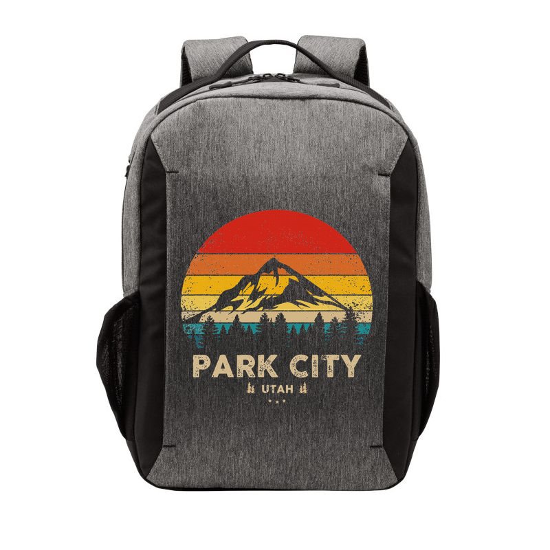 Park City Utah Ski Winter Sports Vintage Souvenir Skier Vector Backpack