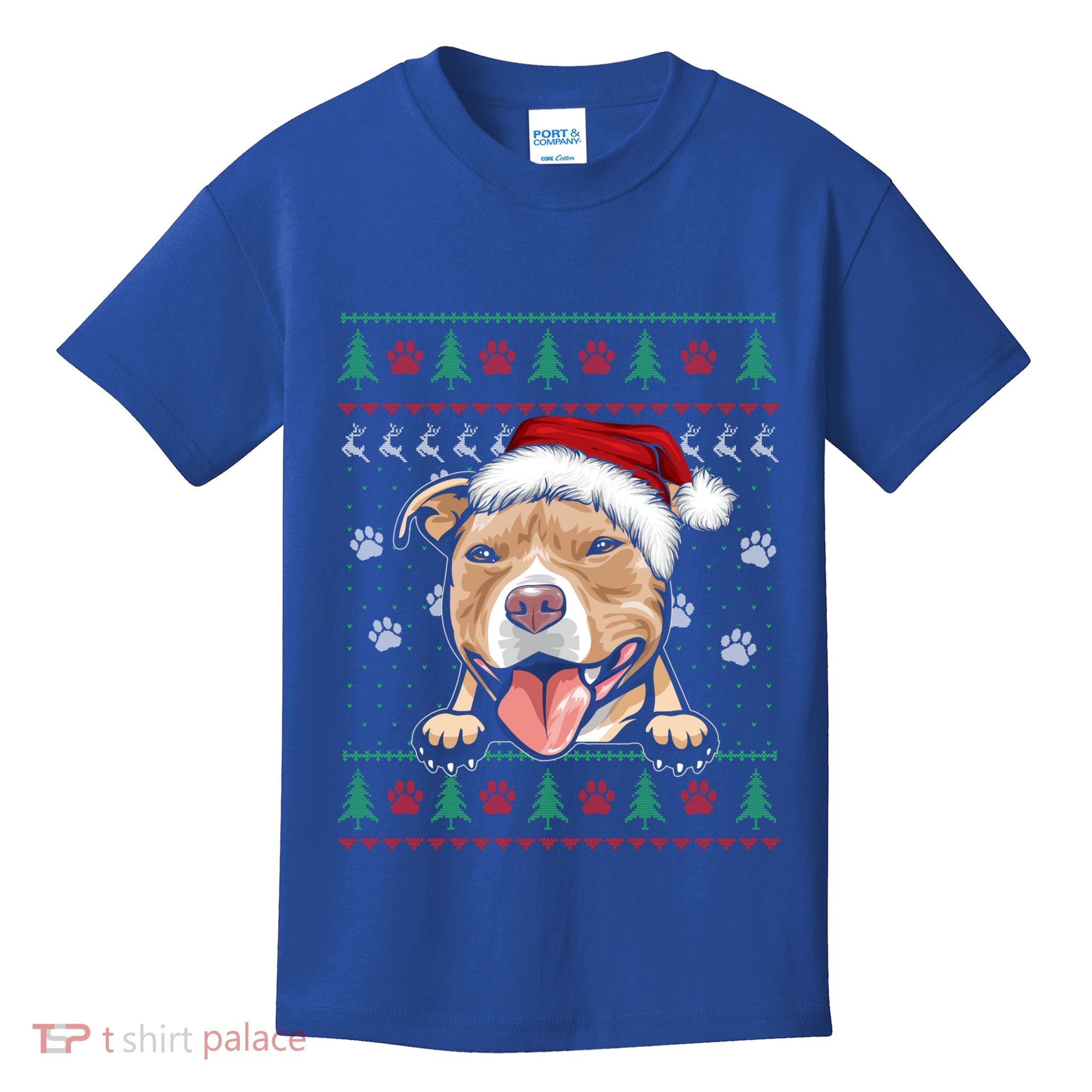 Pitbull Christmas Ugly Funny Pit Bull Lover Cool Gift Kids T-Shirt