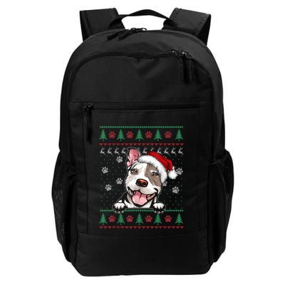 Pitbull Christmas Ugly Funny Pit Bull Lover Xmas Gift Backpack