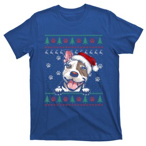 Pitbull Christmas Ugly Funny Pit Bull Lover Xmas Gift T-Shirt