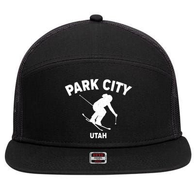 Park City Utah Ski Resort 7 Panel Mesh Trucker Snapback Hat