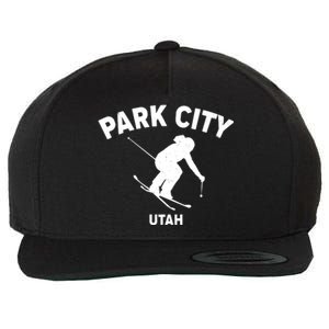 Park City Utah Ski Resort Wool Snapback Cap