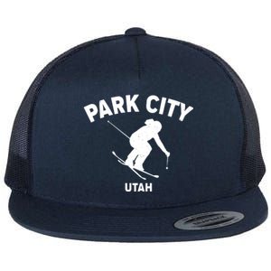 Park City Utah Ski Resort Flat Bill Trucker Hat