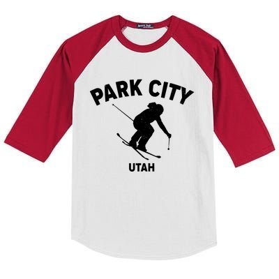 Park City Utah Ski Resort Kids Colorblock Raglan Jersey