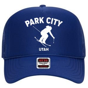 Park City Utah Ski Resort High Crown Mesh Back Trucker Hat