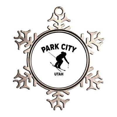 Park City Utah Ski Resort Metallic Star Ornament