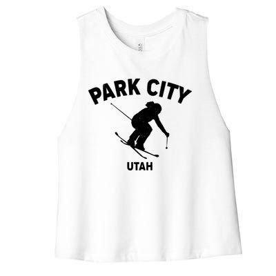 Park City Utah Ski Resort Women's Racerback Cropped Tank