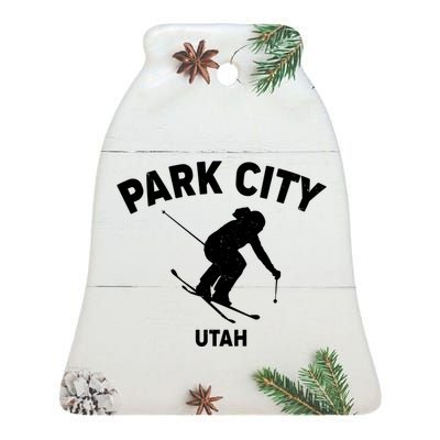 Park City Utah Ski Resort Ceramic Bell Ornament