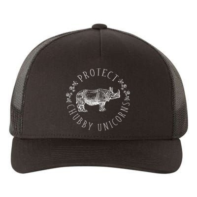 Protect Chubby Unicorns Save The White Rhino Animal Lover Yupoong Adult 5-Panel Trucker Hat