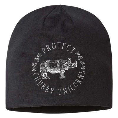 Protect Chubby Unicorns Save The White Rhino Animal Lover Sustainable Beanie