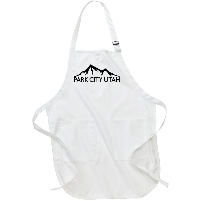 Park City Utah Mountains Skiing Ski Snowboard Hiking Climbing Full-Length Apron With Pockets