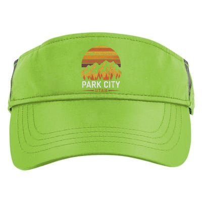 Park City Utah Mountains Ski Hiking Camping Trip Souvenirs Adult Drive Performance Visor