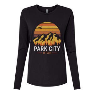 Park City Utah Mountains Ski Hiking Camping Trip Souvenirs Womens Cotton Relaxed Long Sleeve T-Shirt