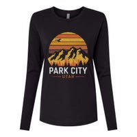 Park City Utah Mountains Ski Hiking Camping Trip Souvenirs Womens Cotton Relaxed Long Sleeve T-Shirt