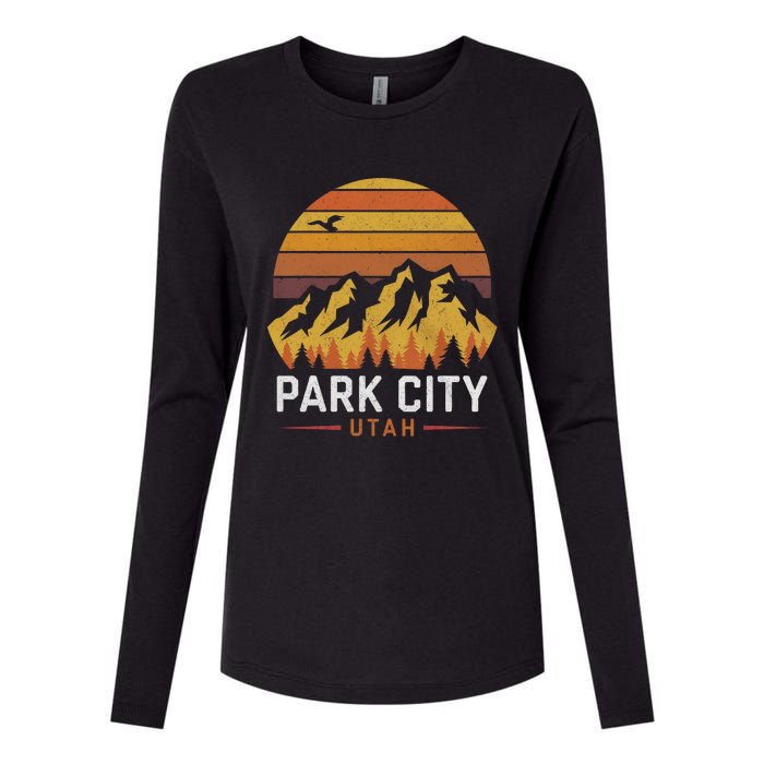 Park City Utah Mountains Ski Hiking Camping Trip Souvenirs Womens Cotton Relaxed Long Sleeve T-Shirt