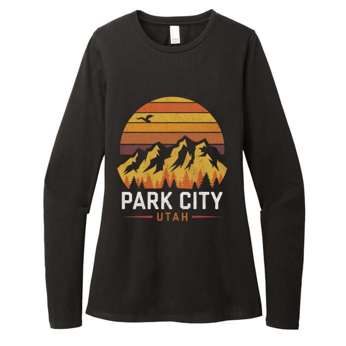 Park City Utah Mountains Ski Hiking Camping Trip Souvenirs Womens CVC Long Sleeve Shirt