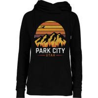 Park City Utah Mountains Ski Hiking Camping Trip Souvenirs Womens Funnel Neck Pullover Hood