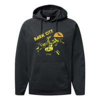 Park City Utah Distressed Retro Skiing Performance Fleece Hoodie