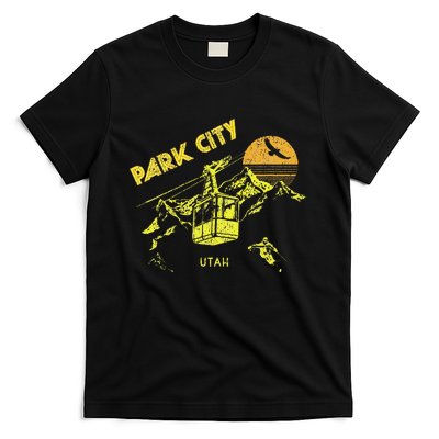 Park City Utah Distressed Retro Skiing T-Shirt