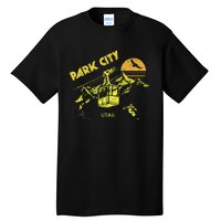 Park City Utah Distressed Retro Skiing Tall T-Shirt