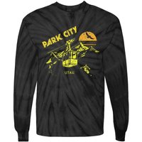 Park City Utah Distressed Retro Skiing Tie-Dye Long Sleeve Shirt