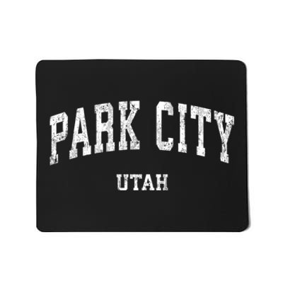 Park City Utah Ut Vintage Varsity Sports Mousepad