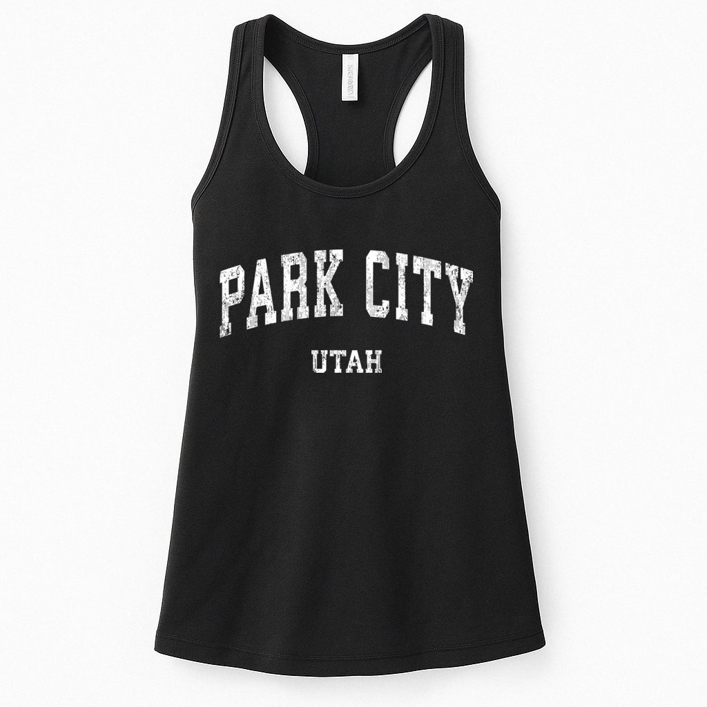 Park City Utah Ut Vintage Varsity Sports Womens Tank Top