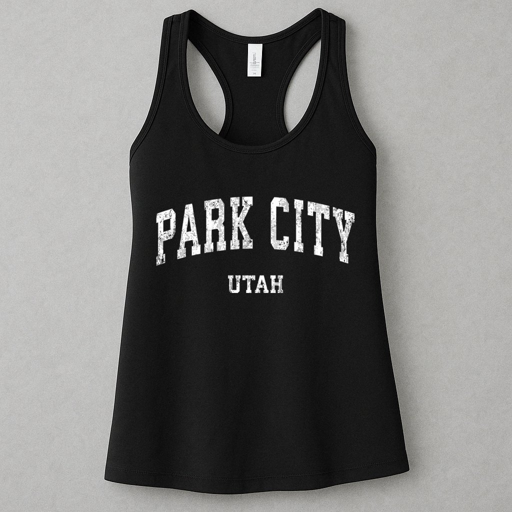 Park City Utah Ut Vintage Varsity Sports Womens Tank Top