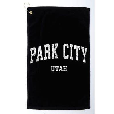 Park City Utah Ut Vintage Varsity Sports Platinum Collection Golf Towel