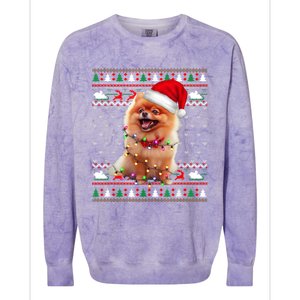 Pomeranian Christmas Ugly Sweater Funny Dog Lover Xmas Colorblast Crewneck Sweatshirt