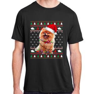 Pomeranian Christmas Ugly Sweater Funny Dog Lover Xmas Adult ChromaSoft Performance T-Shirt