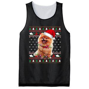 Pomeranian Christmas Ugly Sweater Funny Dog Lover Xmas Mesh Reversible Basketball Jersey Tank