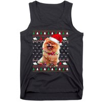 Pomeranian Christmas Ugly Sweater Funny Dog Lover Xmas Tank Top