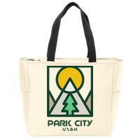 Park City Utah Mountains Tree Zip Tote Bag