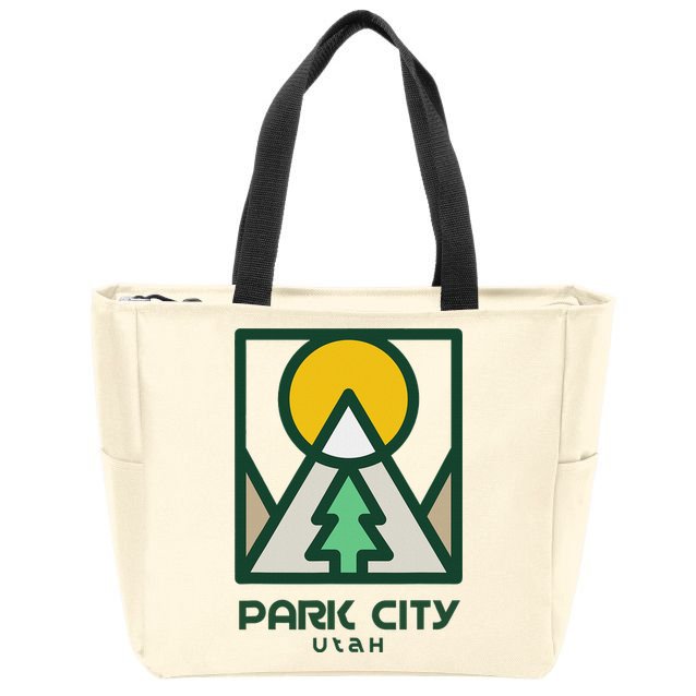 Park City Utah Mountains Tree Zip Tote Bag