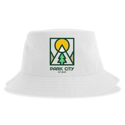 Park City Utah Mountains Tree Sustainable Bucket Hat