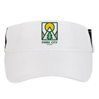 Park City Utah Mountains Tree Adult Drive Performance Visor