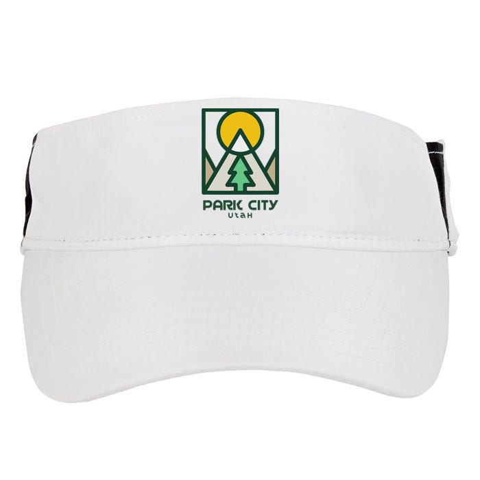 Park City Utah Mountains Tree Adult Drive Performance Visor