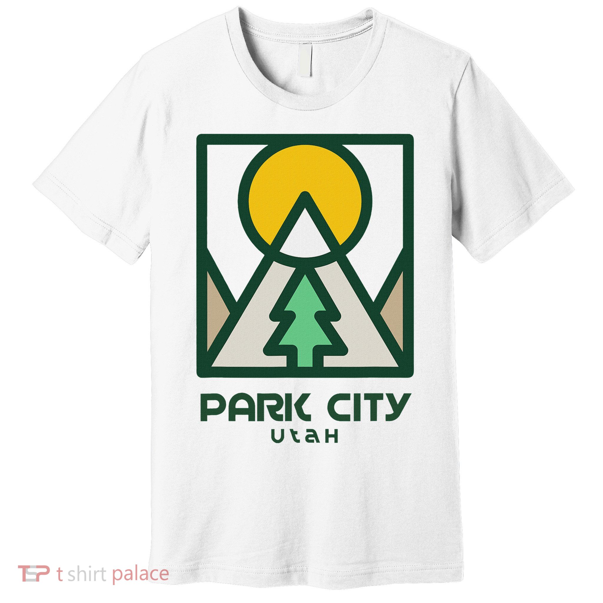 Park City Utah Mountains Tree Premium T-Shirt