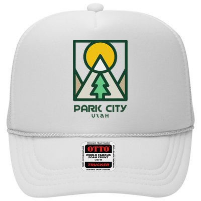 Park City Utah Mountains Tree Trucker Hat