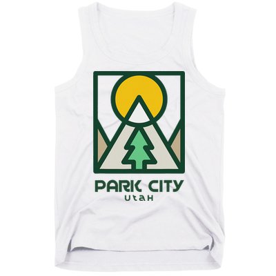 Park City Utah Mountains Tree Tank Top