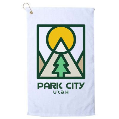 Park City Utah Mountains Tree Golf Towel