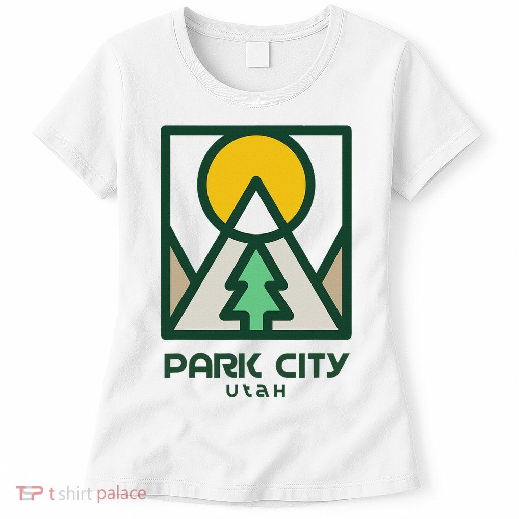 Park City Utah Mountains Tree Womens T-Shirt