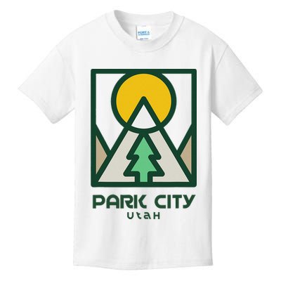 Park City Utah Mountains Tree Kids T-Shirt