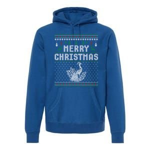 Peacock Christmas Ugly Funny Xmas Gift Premium Hoodie